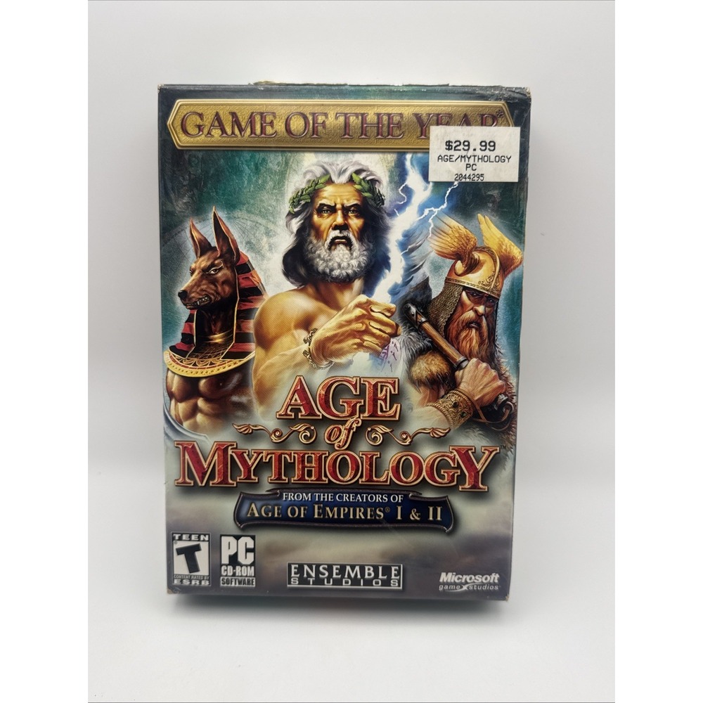 Age of Mythology Game Of The Year PC, CIB Computer Game Box 2002